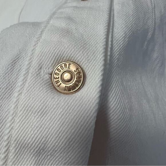 Scanlan Theodore Denim Cocoon Sleeve Mini Dress White Sz US 2 - Picture 10 of 10